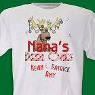Candy Cane Deer Ones Personalized T-shirt