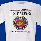 Proud To Serve Personalized Military T-shirt