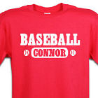 Personalized Baseball Fan T-shirt