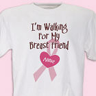 Personalized Walking Breast Cancer Awareness T-shirt