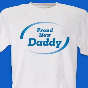 Proud New Dad Custom Printed T-shirt