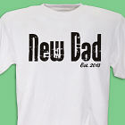 Personalized New Dad T-shirt