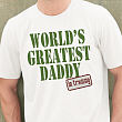 Personalized Worlds Greatest New Dad T-Shirt 32853x