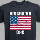 American Flag Personalized Black T-shirt 33268x