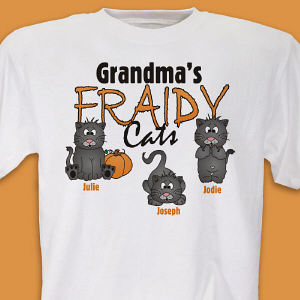 Fraidy Cats Personalized Halloween T-Shirt