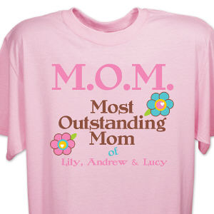 Personalized Outstanding Mom T-Shirt