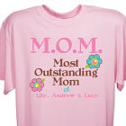 Personalized Outstanding Mom T-Shirt