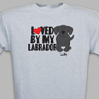Personalized Loved By My Black Lab T-Shirt 34524X