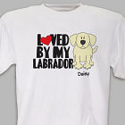 Personalized Loved By My Yellow Lab T-Shirt