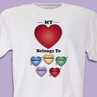 Personalized My Heart Belongs To T-Shirt