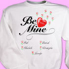 Personalized Be Mine Sweatshirt