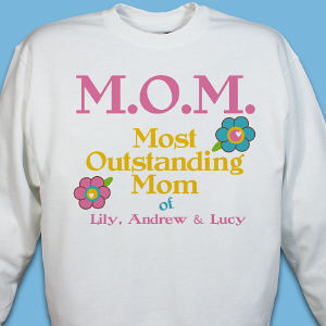 Personalized Outstanding Mom Sweatshirt