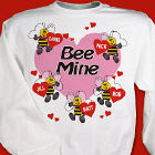 Bee Mine Hearts Sweatshirt