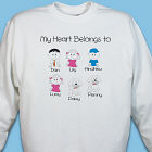 Personalized My Heart Belongs To Family Sweatshirt