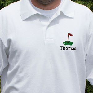 Personalized Embroidered Golf Polo Shirt "Hole in One