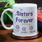 Personalized Sisters Forever Coffee Mug