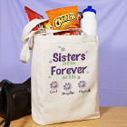 Sisters Forever Personalized Canvas Tote Bag
