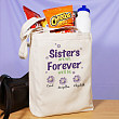 Sisters Forever Personalized Canvas Tote Bag