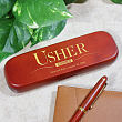 Personalized Usher Rosewood Pen Set