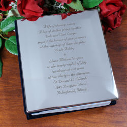 Wedding Invitation Personalized Silver Album