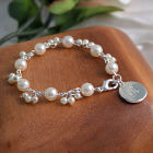 Engraved Romance Ivory Pearl Bracelet