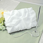 Elegant Chiffon Guest Book & Crystal Pen DBP8000W