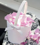 Sweet Bow Flower Girl Basket