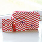 Embroidered Chevron Spa Bag & Makeup Roll Brush Set