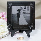 Engraved Wedding Photo Marble Keepsake