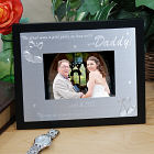Engraved Silver & Black The First Man A Girl Falls In Love With Wedding Frame M8013