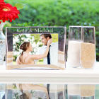 Engraved Sand Ceremony Photo Vase Unity Set