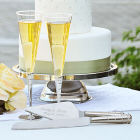 Engraved Royal Champagne Flutes & Cake Server Set DS1797-Set