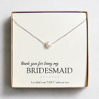 Floating Pearl Silver Necklace