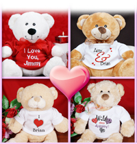 Personalized Valentines Day Teddy Bears