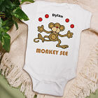 Just Monkey Around Twin Personalized Infant Creeper