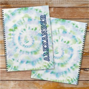 Personalized Tie Dye Kids' Notebook Set