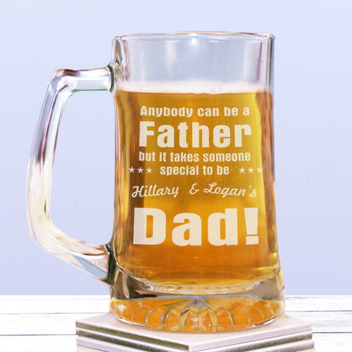 Personalized Glass Mug For Dad GiftsForYouNow