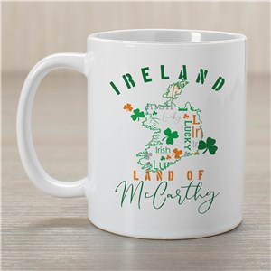 Custom Ireland Coffee Mug With Word Art