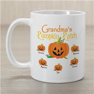 Pumpkin Patch Personalized White Coffee Mug