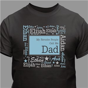 Favorite People Word-Art Shirt | Personalized Tshirt For Grandpa