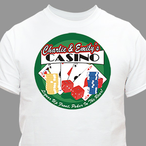 Poker Casino Personalized Adult T-shirt