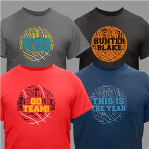 Basketball Word-Art T-Shirt | Personalized Word Art