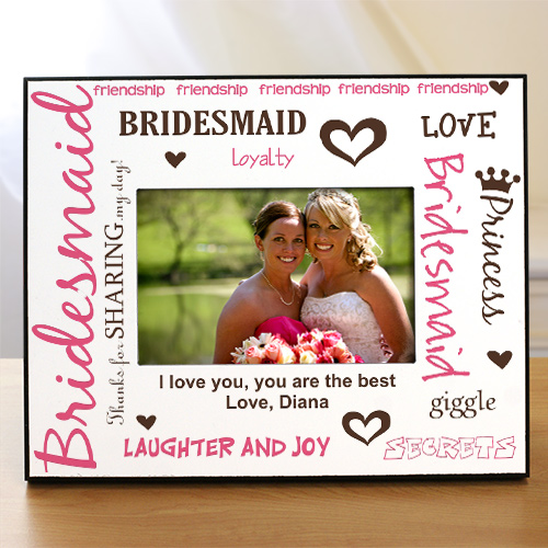 Customized Printed Bridesmaid Picture Frame GiftsForYouNow