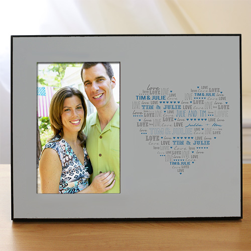 Personalized Heart Printed Picture Frame GiftsForYouNow