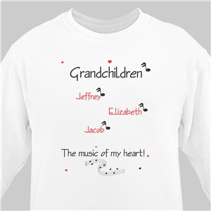 Music of My Heart Sweatshirt | Personalized Grandma Shirts