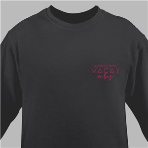 Embroidered Family Vacay Vibes Sweatshirt