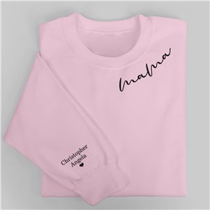 Embroidered Title with Names Sweatshirt 521196X