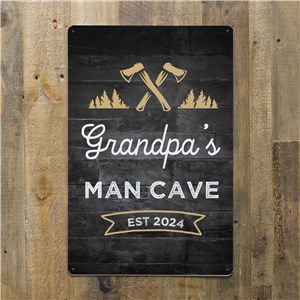 Man Cave Personalized Metal Wall Sign 6129054