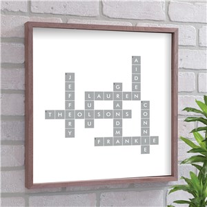 Personalized Framed Crossword Wall Sign 615760X