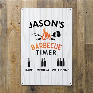 Personalized BBQ Timer Metal Siign 6165274